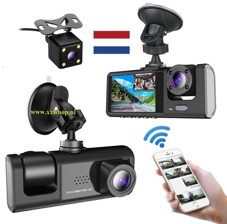 Dashboardcamera nachtzicht dash cam dashcam + WIFI + CAMERA, Autos : Divers, Dashcams, Envoi