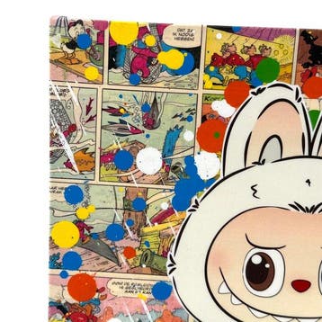 Koen Betjes (1992) - Labubu x Comics Collage - canvas