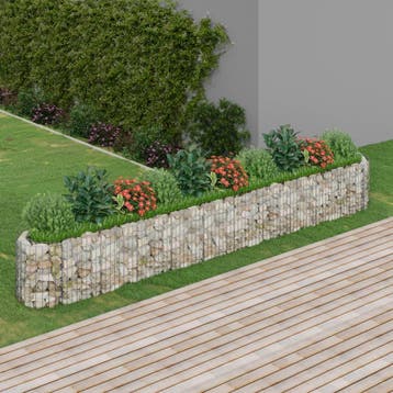 vidaXL Gabion plantenbak verhoogd 400x50x50 cm, Verzenden