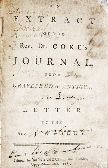 Coke - Gravesend to Antigua [B. w:] - West-Indies [B. w:] -
