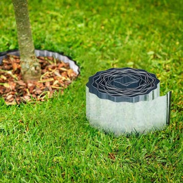 Relaxdays Gazonrand 6m, begrenzing van Metaal, Verzinkt,..., Tuin en Terras, Ophalen of Verzenden, Nieuw