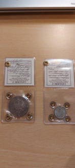 Oostenrijk, Duitsland. Lot of 2 coins: 5 Kreuzer 1859 M & 2