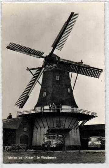 Nederland - Molens Nederland met oude kaarten - Ansichtkaart, Gelopen