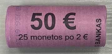 Litouwen. 2 Euro 2019 Sutartines (25 pieces) in roll