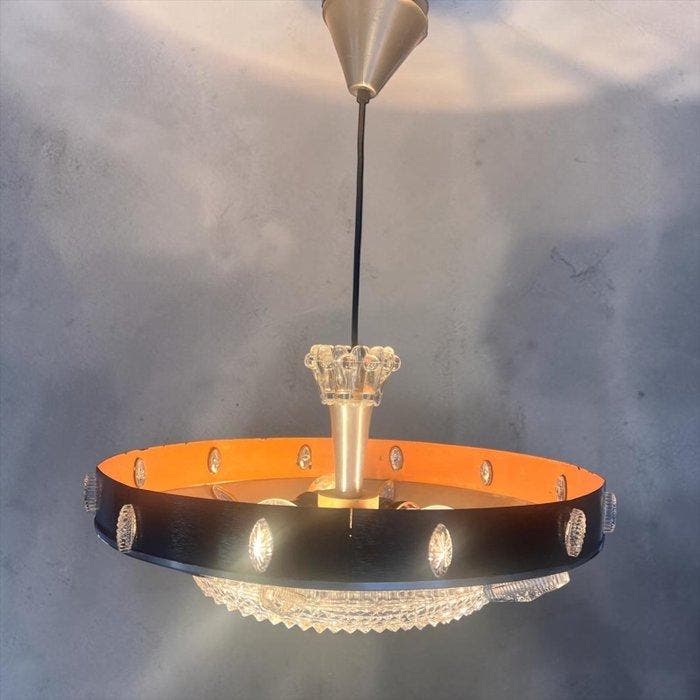 Massive - Plafondlamp - UFO - Kristal, Aluminium - Space Age, Antiek en Kunst, Antiek | Verlichting