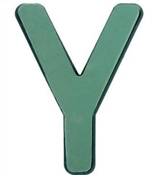 Letter y 30 x 20 cm premier met plastic bodem