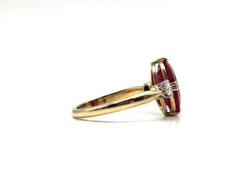 Ring - 18 karaat Geel goud, Platina - 0.20ct. tw. Diamant