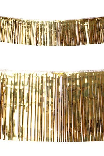 KIMU® Franje Slinger Goud Fringe 6 Meter Gouden Slingers Fra, Ophalen of Verzenden, Nieuw