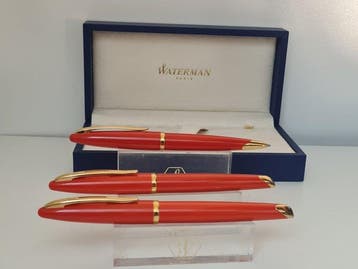 Waterman - Carene De luxe orange GT RB, plume en or 18 K, Collections
