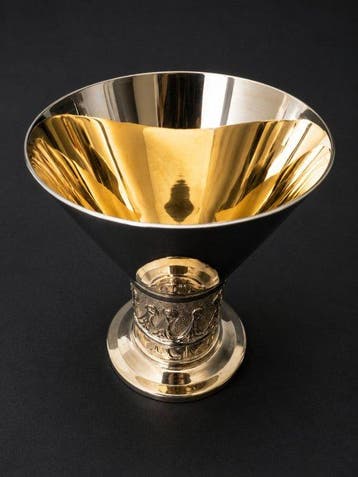 Kelk (3) - Verguld messing - Liturgische kelk, Antiek en Kunst