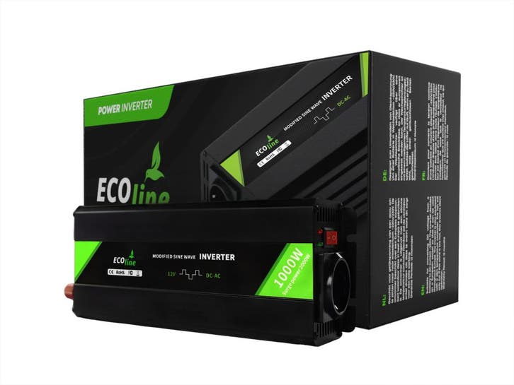 Omvormer 12V Naar 220V/230V - 1000w  - Gemodificeerde sinus, Autos : Pièces & Accessoires, Électronique & Câbles, Envoi