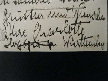 Königin Charlotte von Württemberg - Handschriftliche, Nieuw