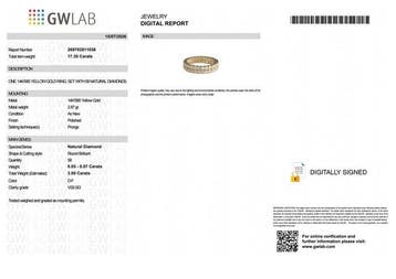 Zonder minimumprijs - Ring - 14 karaat Geel goud - 3.00ct.