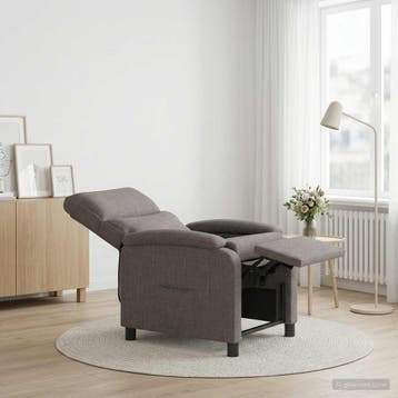 vidaXL Recliner Taupe Stof, Verzenden, Nieuw