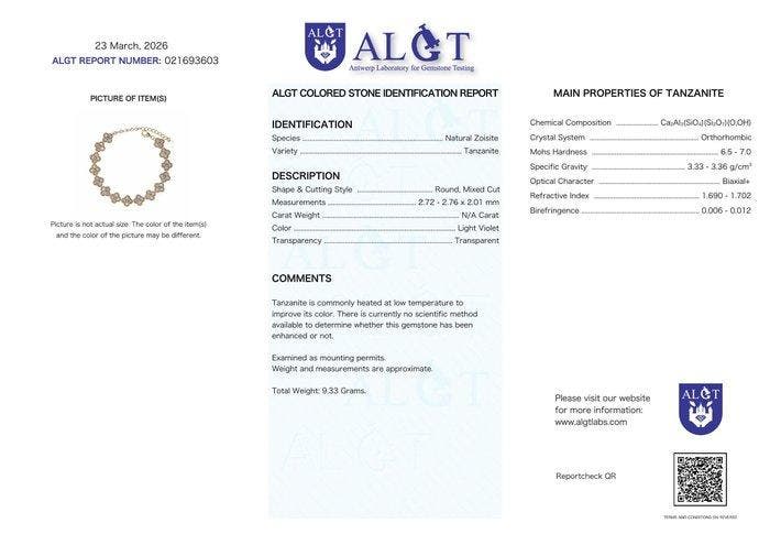 Zonder minimumprijs - Armband Zilver - Tanzaniet -, Handtassen en Accessoires, Armbanden