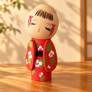 Creatieve Kokeshi Furisode Warabe door Sakurai Shji, een