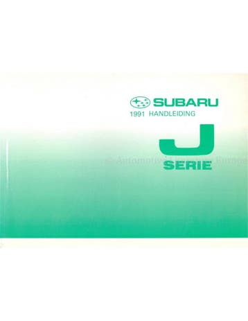 1991 SUBARU JUSTY INSTRUCTIEBOEKJE NEDERLANDS