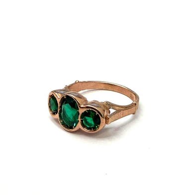 Zonder minimumprijs - Ring - 9 kt. Roségoud, Zilver Spinel, Nieuw
