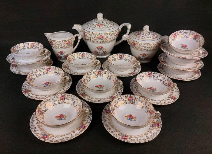 Limoges, Unique 1928 ca. - Theeservies (27) - Porselein -, Antiek en Kunst, Curiosa en Brocante