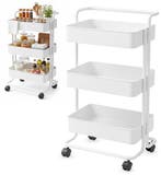2dekans | Keuken trolley op Wieltjes - 3 laags - Keukenrek -, Huis en Inrichting, Ophalen of Verzenden, Nieuw