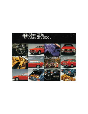 1979 ALFA ROMEO ALFETTA GT 1.6 | GTV 2000 L BROCHURE, Nieuw