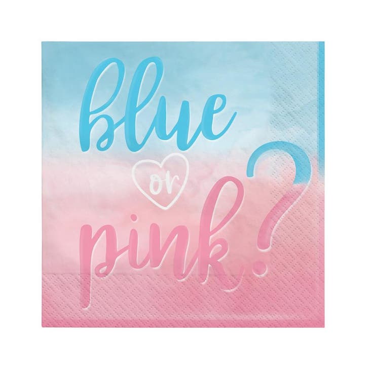 Gender Reveal Servetten 33cm 16st, Hobby & Loisirs créatifs, Articles de fête, Envoi