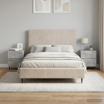 vidaXL Nachtkastje 2 st Betongrijs 43 x 34,5 x 49,5 cm, Verzenden, Nieuw