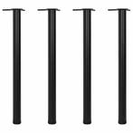 vidaXL Tafelpoten in hoogte verstelbaar zwart 870 mm 4 st, Verzenden, Nieuw