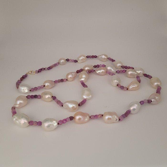 Sans prix de réserve - Collier - 18 carats Or jaune Perle -, Handtassen en Accessoires, Kettingen