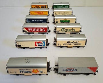 Märklin H0 - Modeltrein goederenwagon (12) - Reclamewagons -