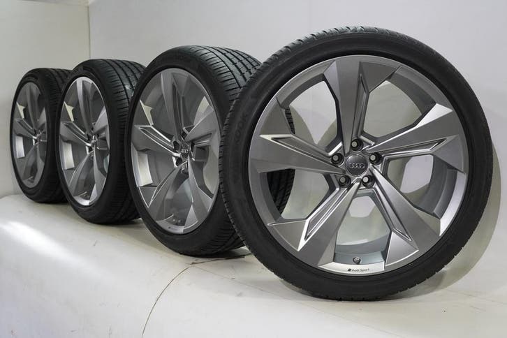Audi Q7 4M 22 inch velgen Hankook Zomerbanden Origineel, Autos : Pièces & Accessoires, Pneus & Jantes, Enlèvement ou Envoi