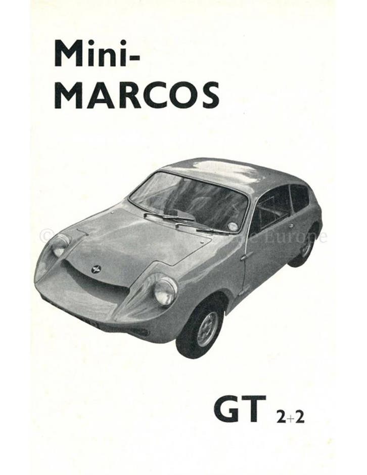 1969 MINI MARCOS GT 2+2 ACCESSOIRES BROCHURE ENGELS, Boeken, Auto's | Folders en Tijdschriften