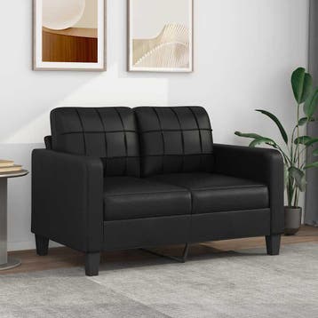 vidaXL Tweezitsbank / zetel 120 cm kunstleer zwart, Verzenden
