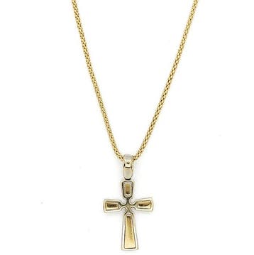 Collier avec pendentif - 18 carats Or jaune, Or blanc