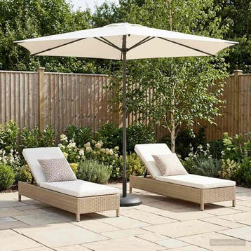 vidaXL Tuinparasol 270 x 270 cm Polyester Rechthoekig, Verzenden, Nieuw