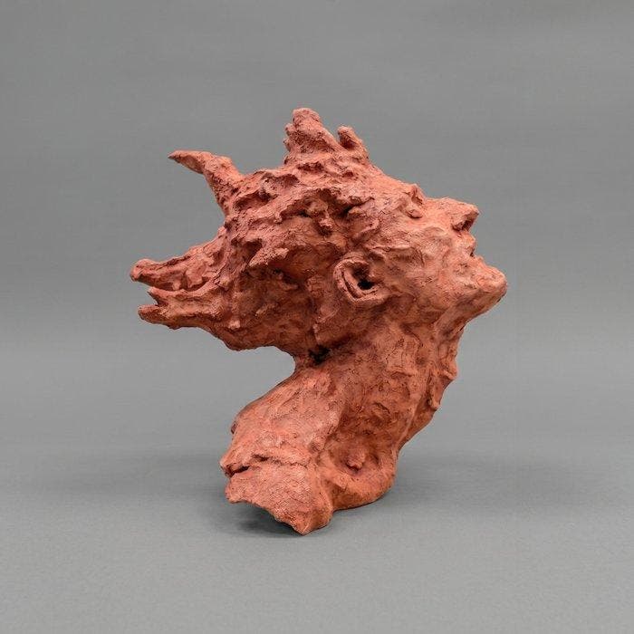 sculptuur, Exhalación - 47 cm - Gips - 2026, Antiquités & Art, Curiosités & Brocante