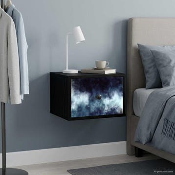 vidaXL Wandkastje voor Bed RAALTE 2 st Zwart eiken 36 x 33 x, Verzenden