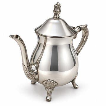 Theepot (3) - Verzilverd - 90s Zware Zilverplaat