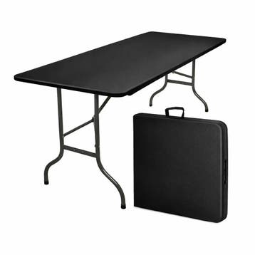 MaxxGarden Vouwtafel - Tuintafel - 180x70x74 cm - Zwart, Tuin en Terras, Ophalen of Verzenden, Nieuw