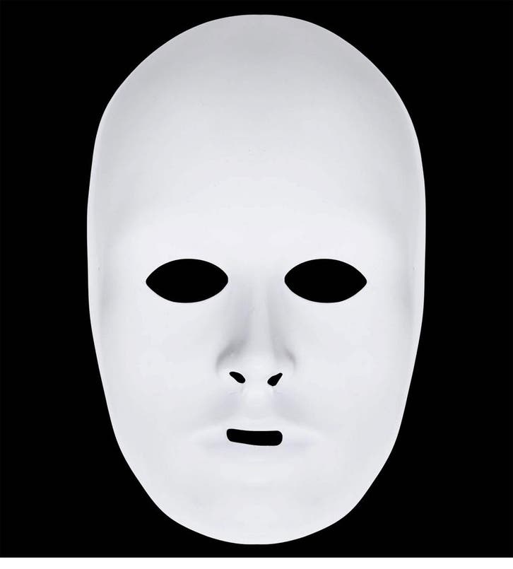 Witte Masker Schilderbaar, Hobby & Loisirs créatifs, Articles de fête, Envoi