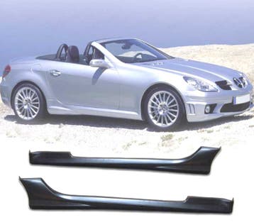 BAS DE CAISSE MERCEDES SLK R171 LOOK AMG 04-11 NOIR, Verzenden