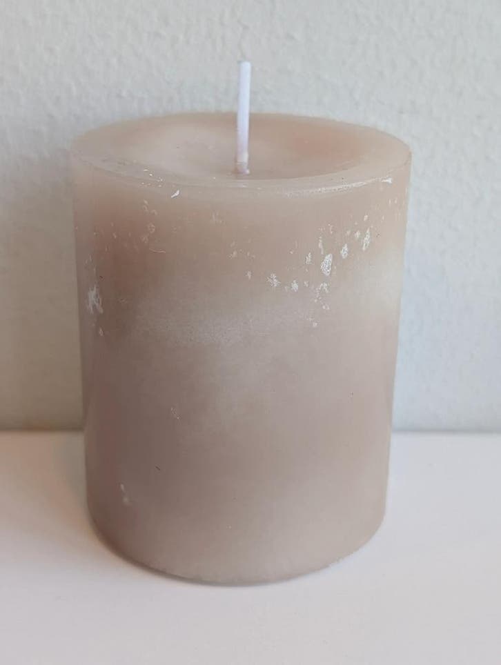 Trendkaars Kaars Zelfdovend Sahara Zand 70x60 mm per stuk, Huis en Inrichting, Woonaccessoires | Kunstplanten en Kunstbloemen