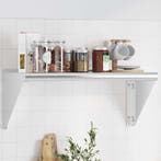 vidaXL Wandschap 75x30x31 cm roestvrijstaal zilverkleurig, Verzenden, Nieuw
