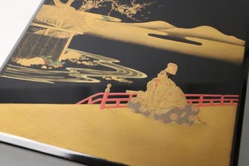 Doos - Hout - Heian hof Maki-e-scène