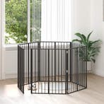 vidaXL Hondendeur 6 pcs Zwart 80 x 100 cm Gegevens staal, Verzenden, Nieuw