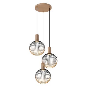 Moderne Hanglampen Ascha 3-lichts Hanglamp Zacht Beige, Verzenden, Nieuw