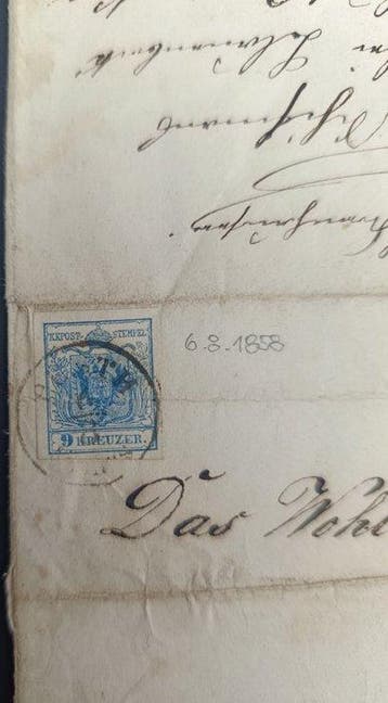 Oostenrijk 1858/1858 - Oostenrijk 1858 – aangetekende