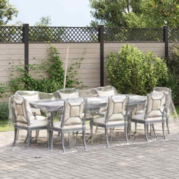 vidaXL Doorzichtig zeildoek met zeilringen 2x4 m PVC, Verzenden, Nieuw