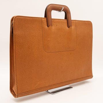 Burberrys - Vintage Leather Briefcase Business Bag Tan Brown