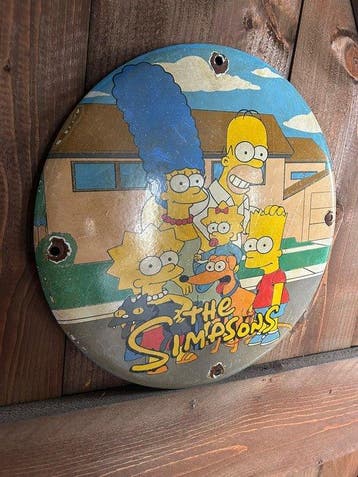 The Simpsons emaille reclamebord – familie Simpson, Cd's en Dvd's, Nieuw in verpakking